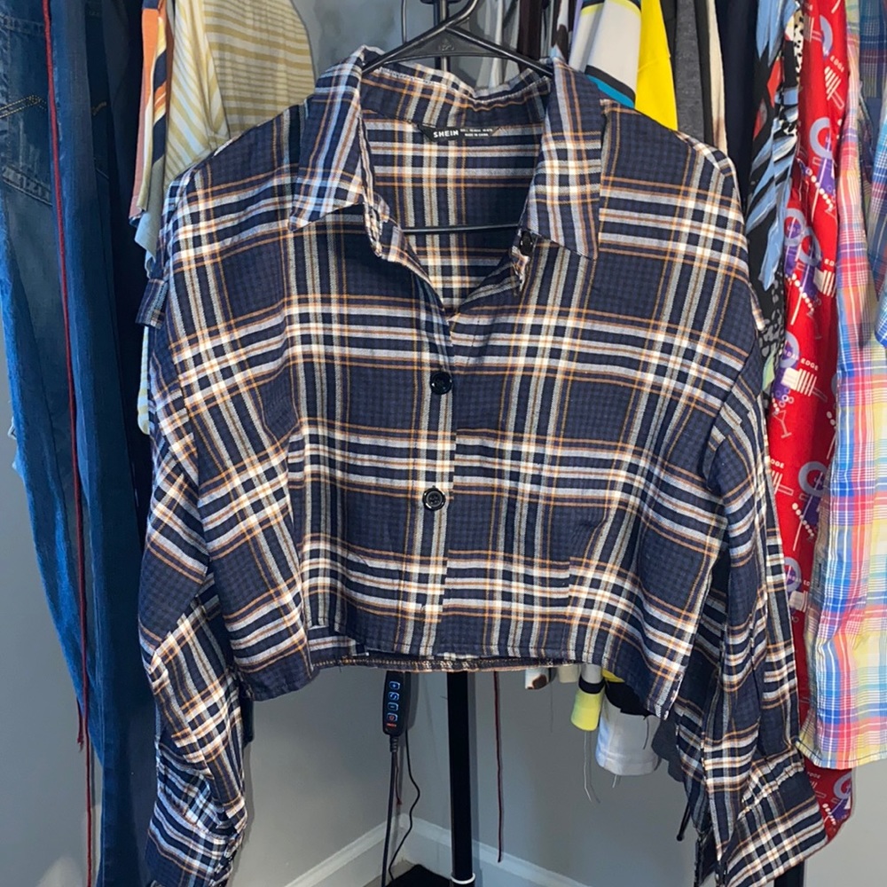 Buttoned Down Crop Top Shirt